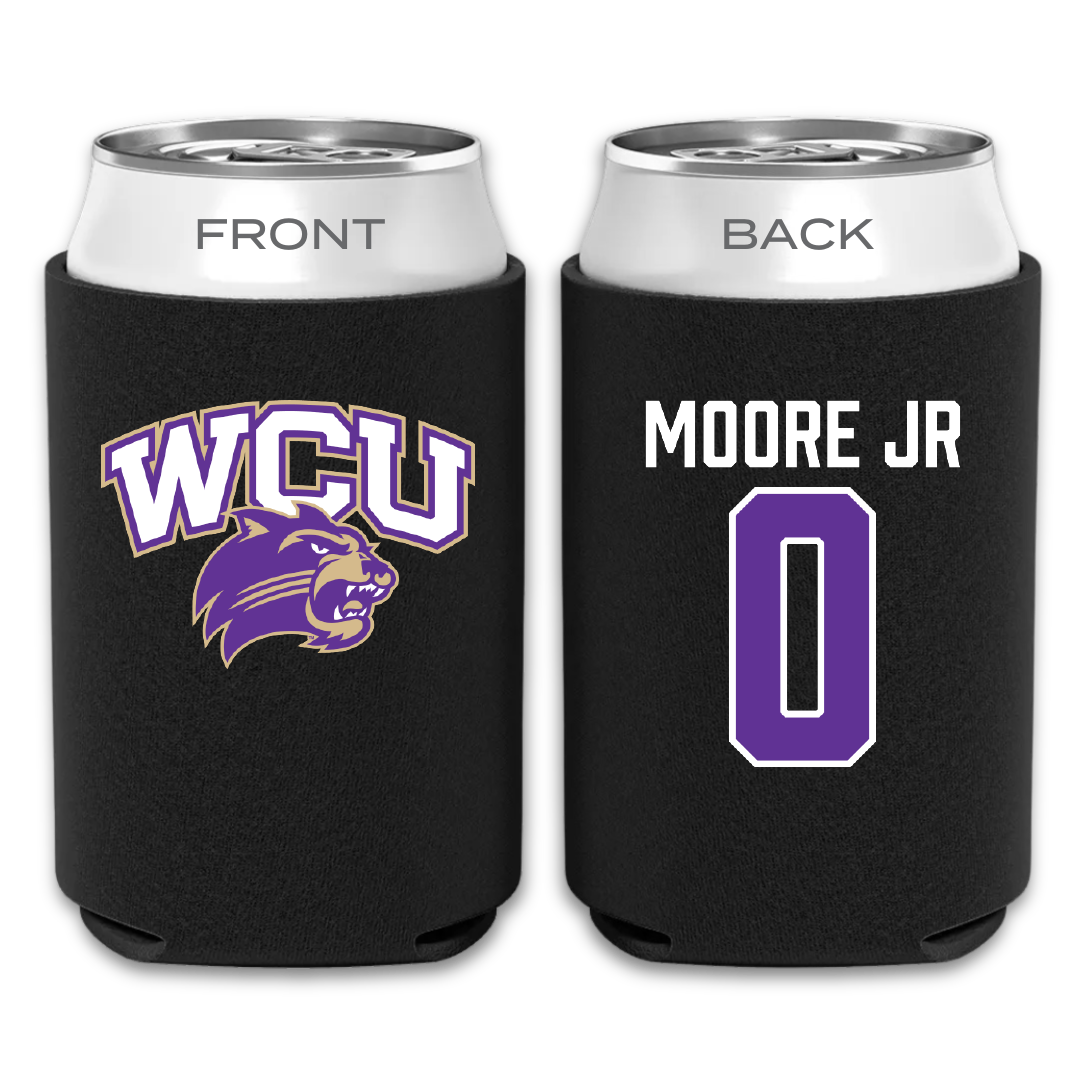 Western Carolina University Football Black Can Cooler - #0 Ken Moore Jr