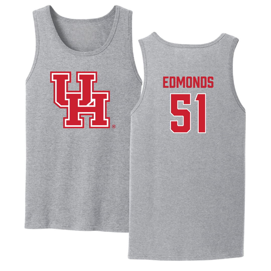 University of Houston Baseball Sport Gray Tank Top - #51 Cameron Edmonds