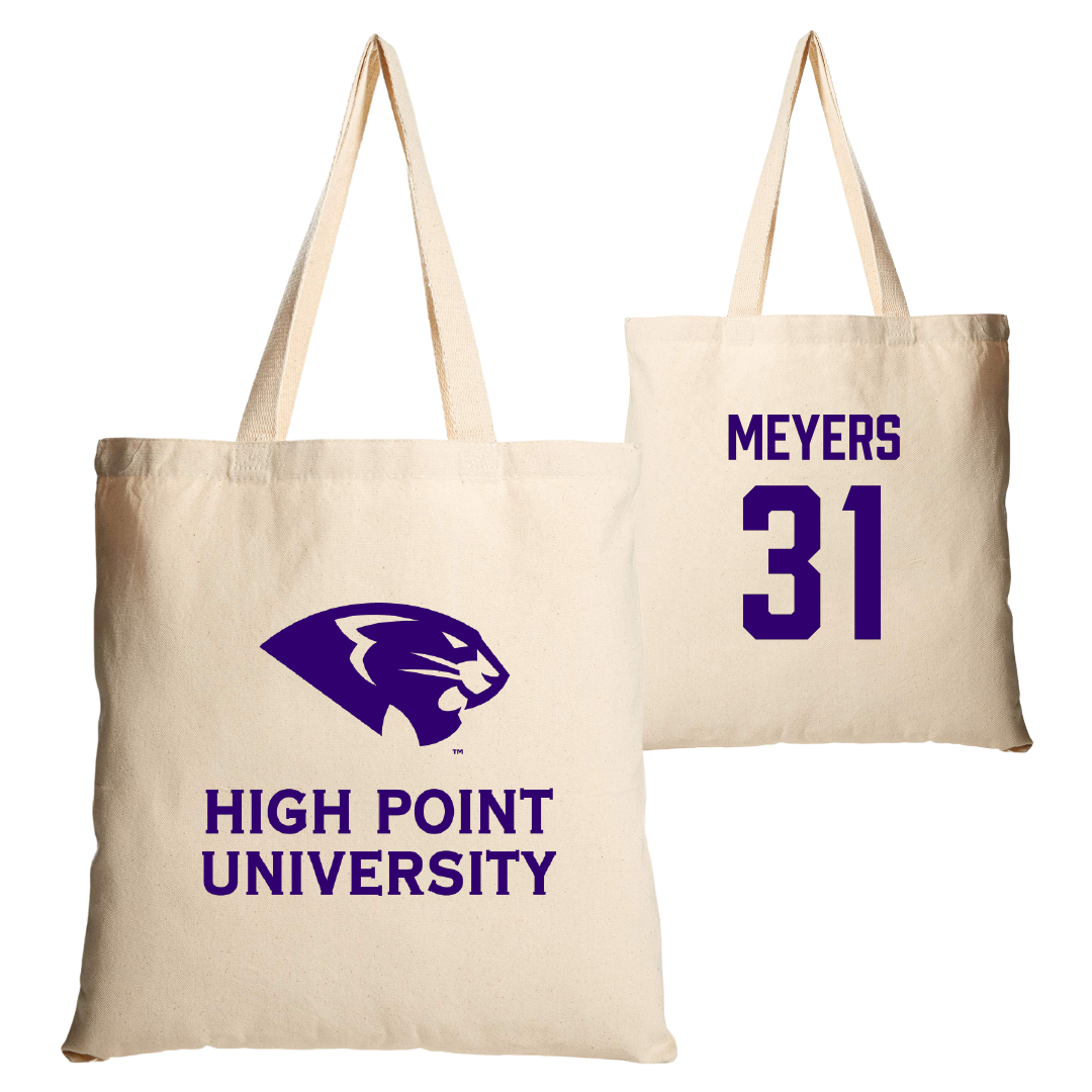 High Point University Basketball Tan Canvas Tote Bag - #31 Audrey Meyers