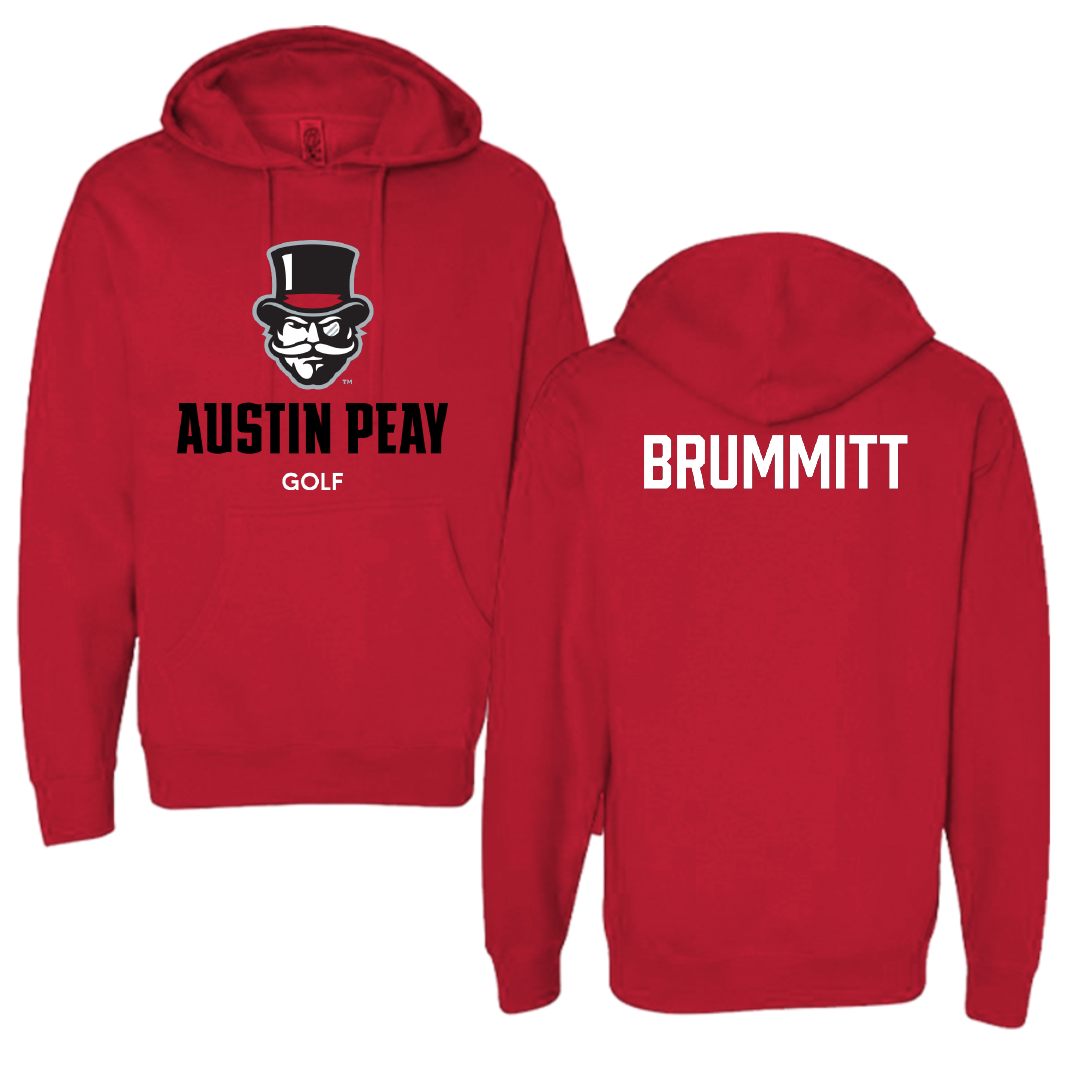 Austin Peay State University Golf (M) Red Hoodie - Caleb Brummitt