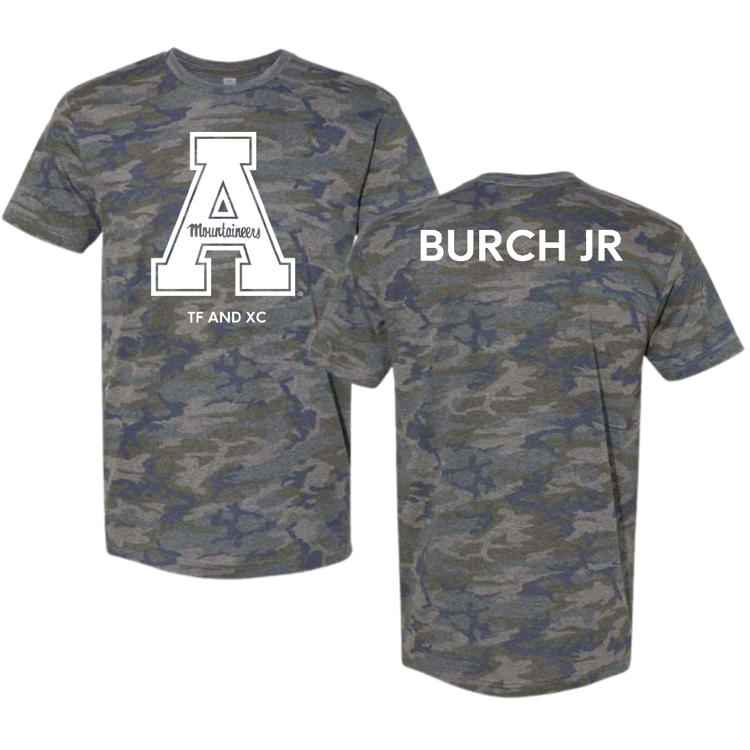 Appalachian State University TF and XC Vintage Camo Tee - Jeremiah Burch Jr