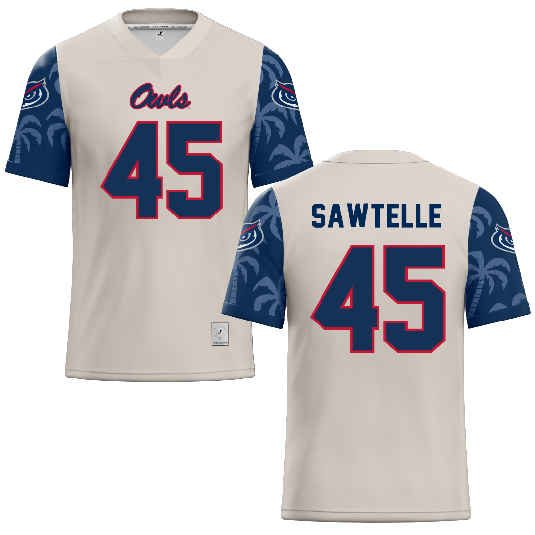 Florida Atlantic University Sand Football Jersey - #45 Makai Sawtelle