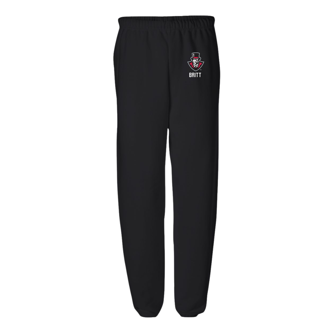 Austin Peay State University Golf (M) Black Sweatpants - Reece Britt