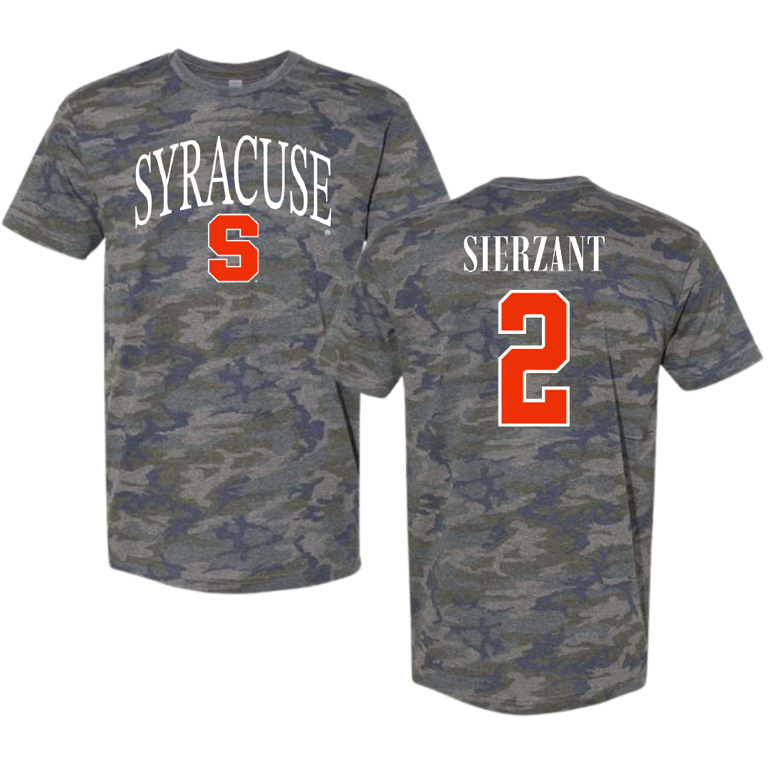 Syracuse University Volleyball Vintage Camo Tee - #2 Veronica Sierzant