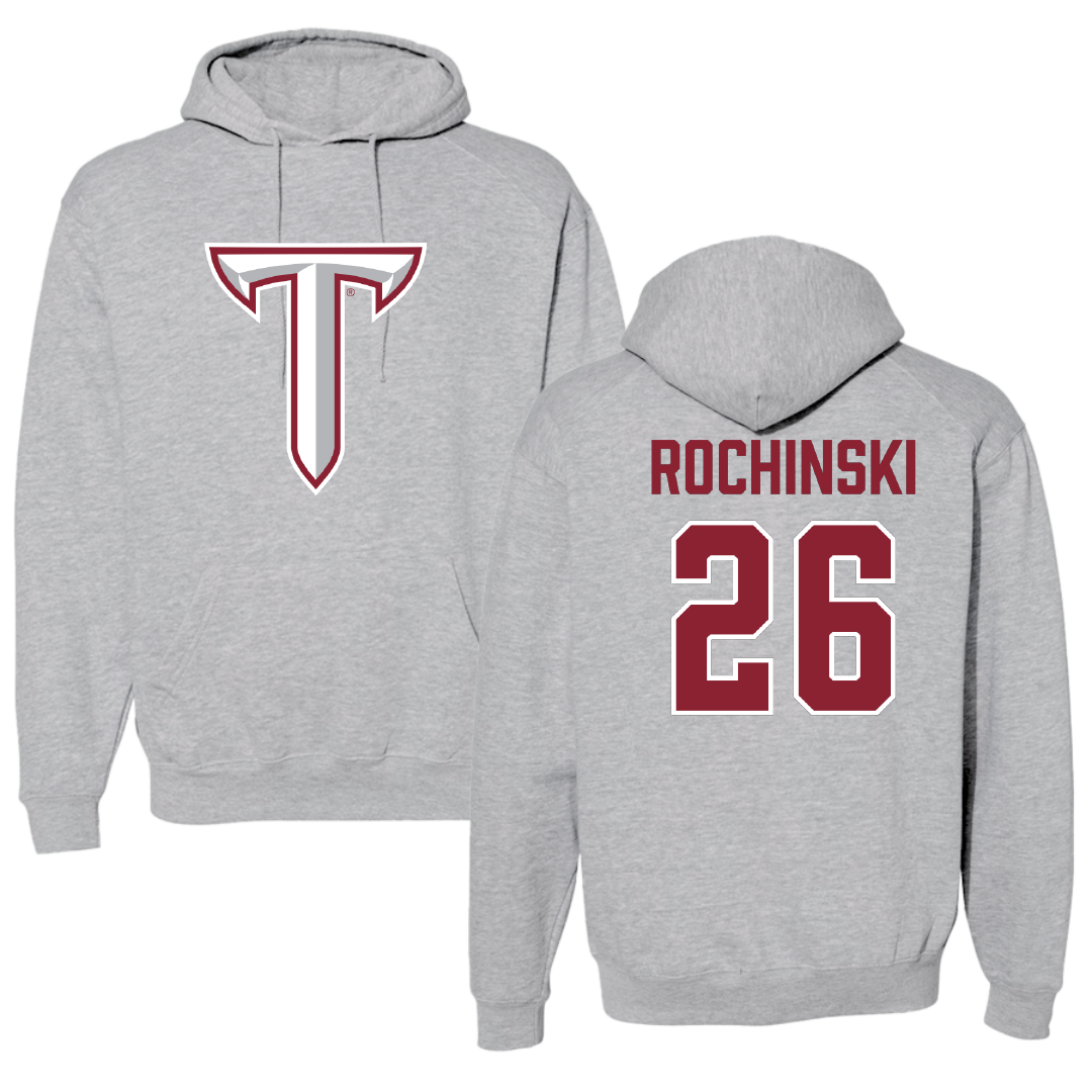 Troy University Softball Sport Gray Hoodie - #26 Kalee Rochinski