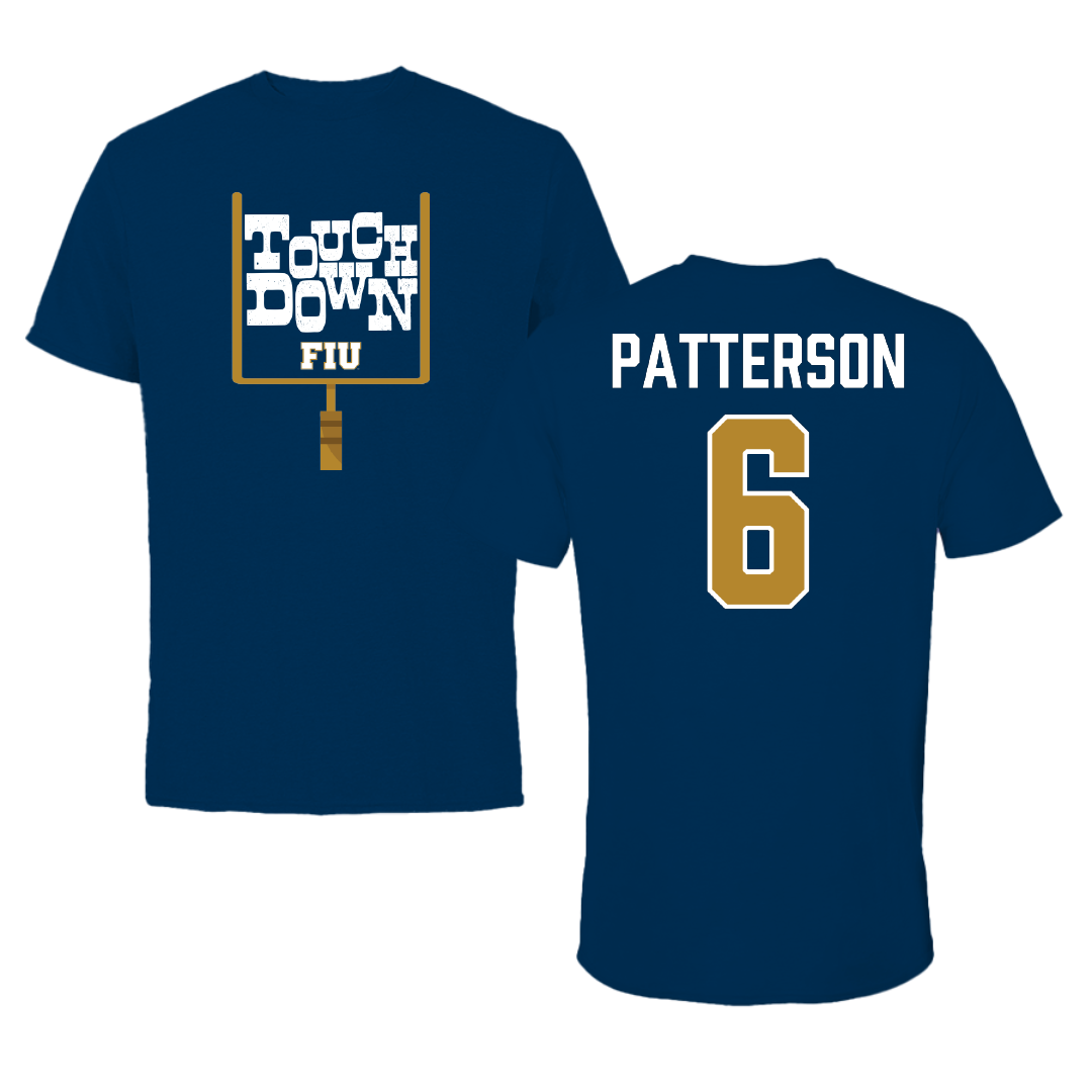 Florida International University Football Navy Touchdown Tee - #6 Antonio Patterson