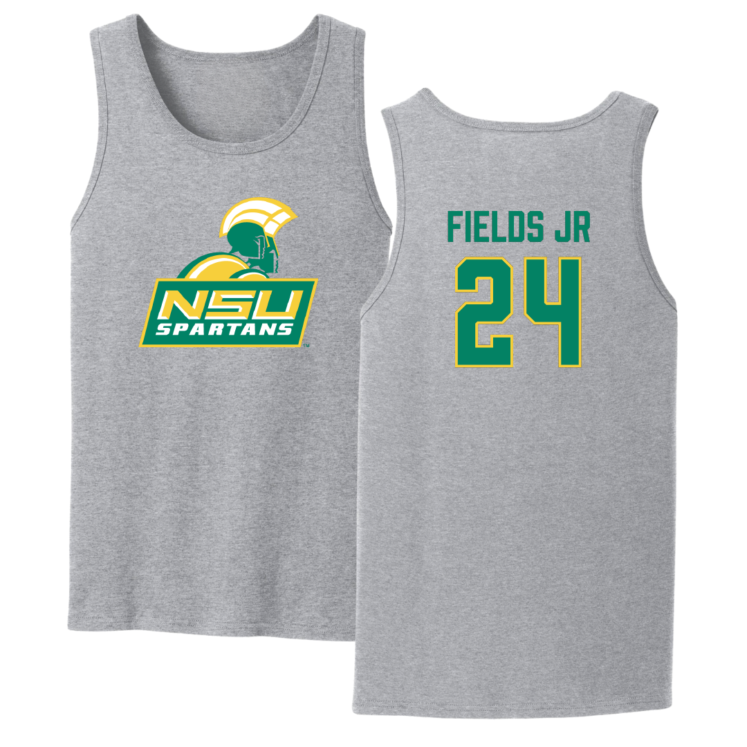 Norfolk State University Basketball Sport Gray Tank Top - #24 Chris Fields Jr