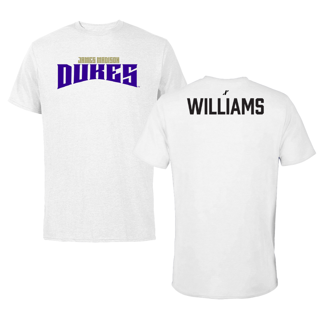 James Madison University Tennis White Classic Performance Tee - Sophie Williams