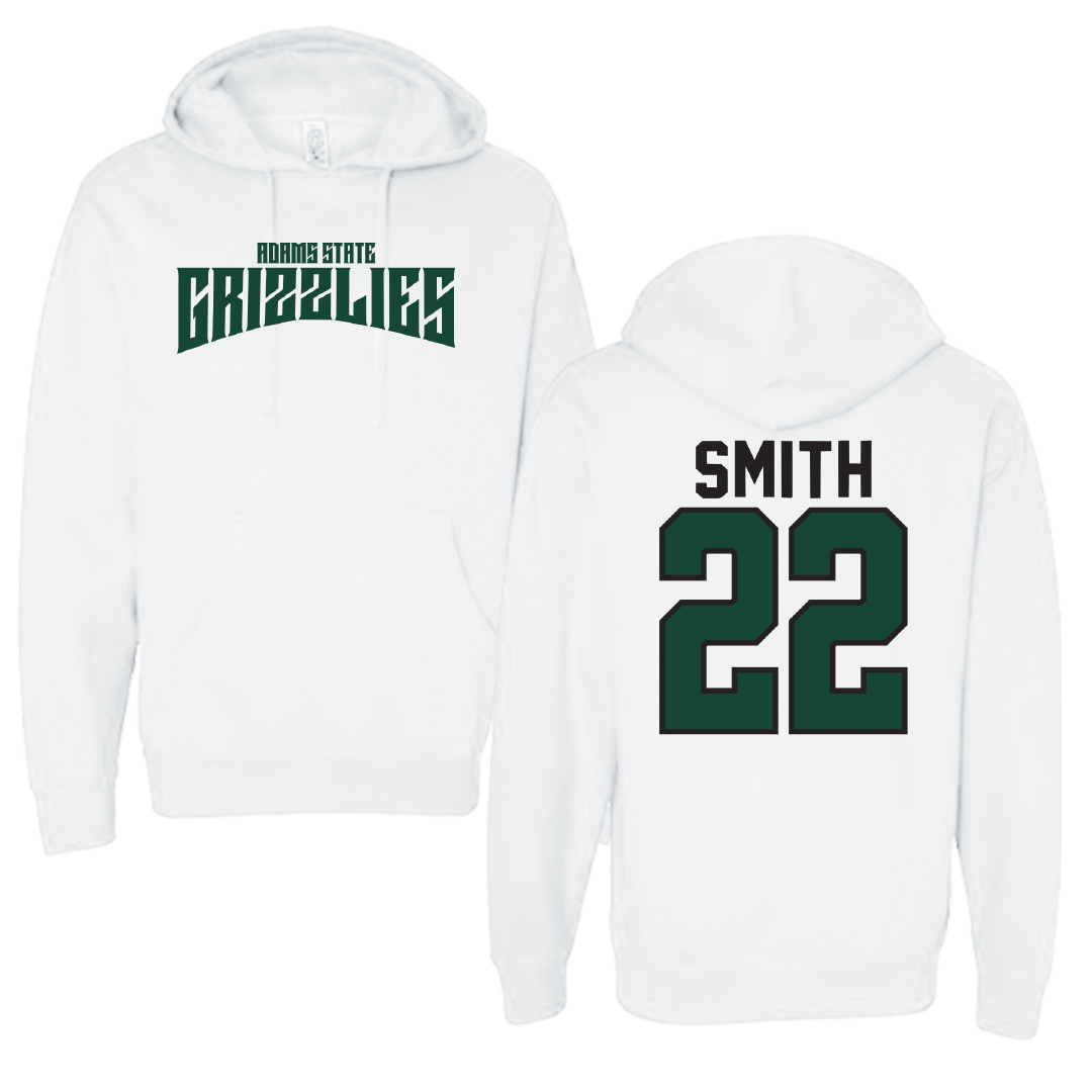 Adams State University Baseball White Classic Hoodie - #22 Tyler Smith
