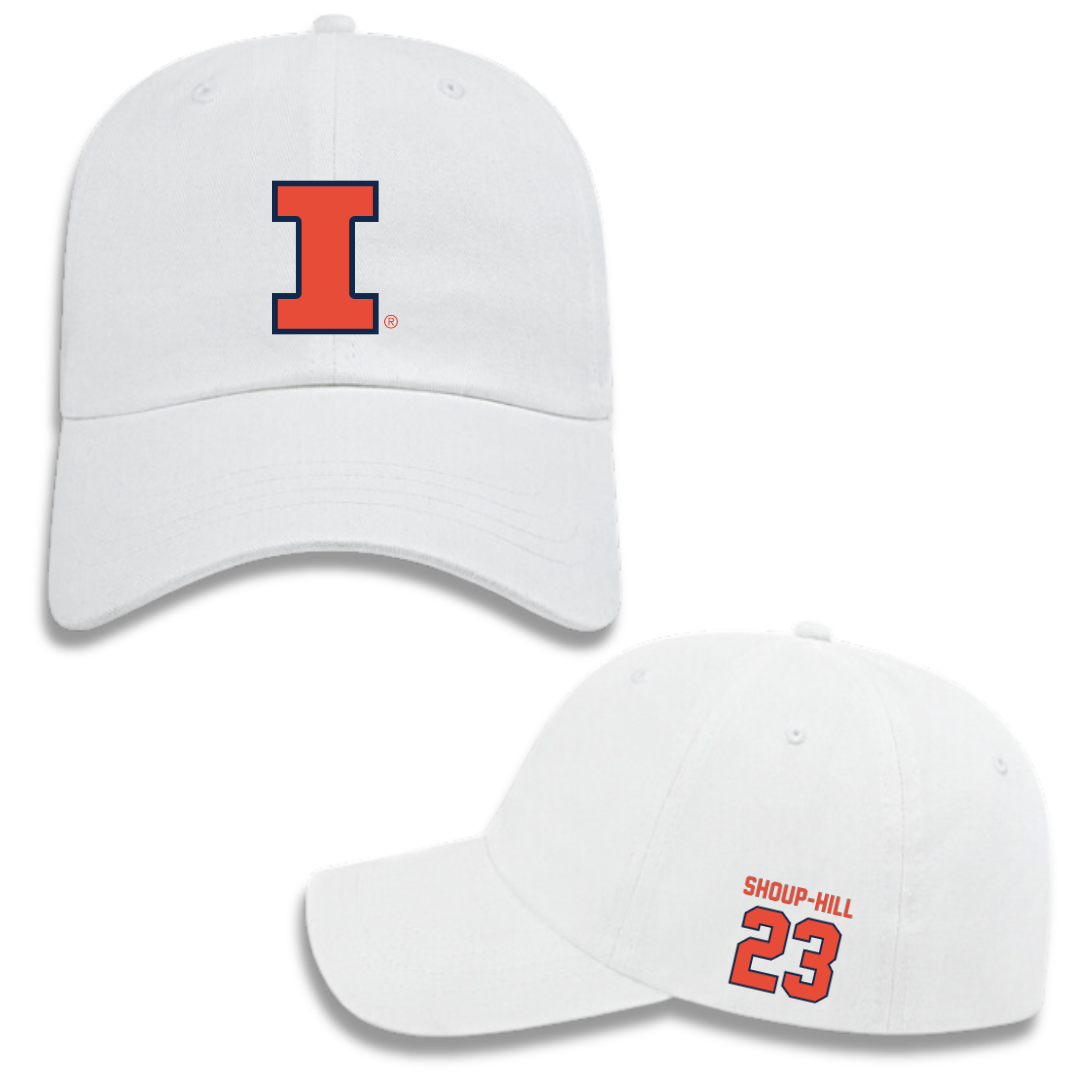 University of Illinois Basketball (W) White Hat - #23 Brynn Shoup-Hill