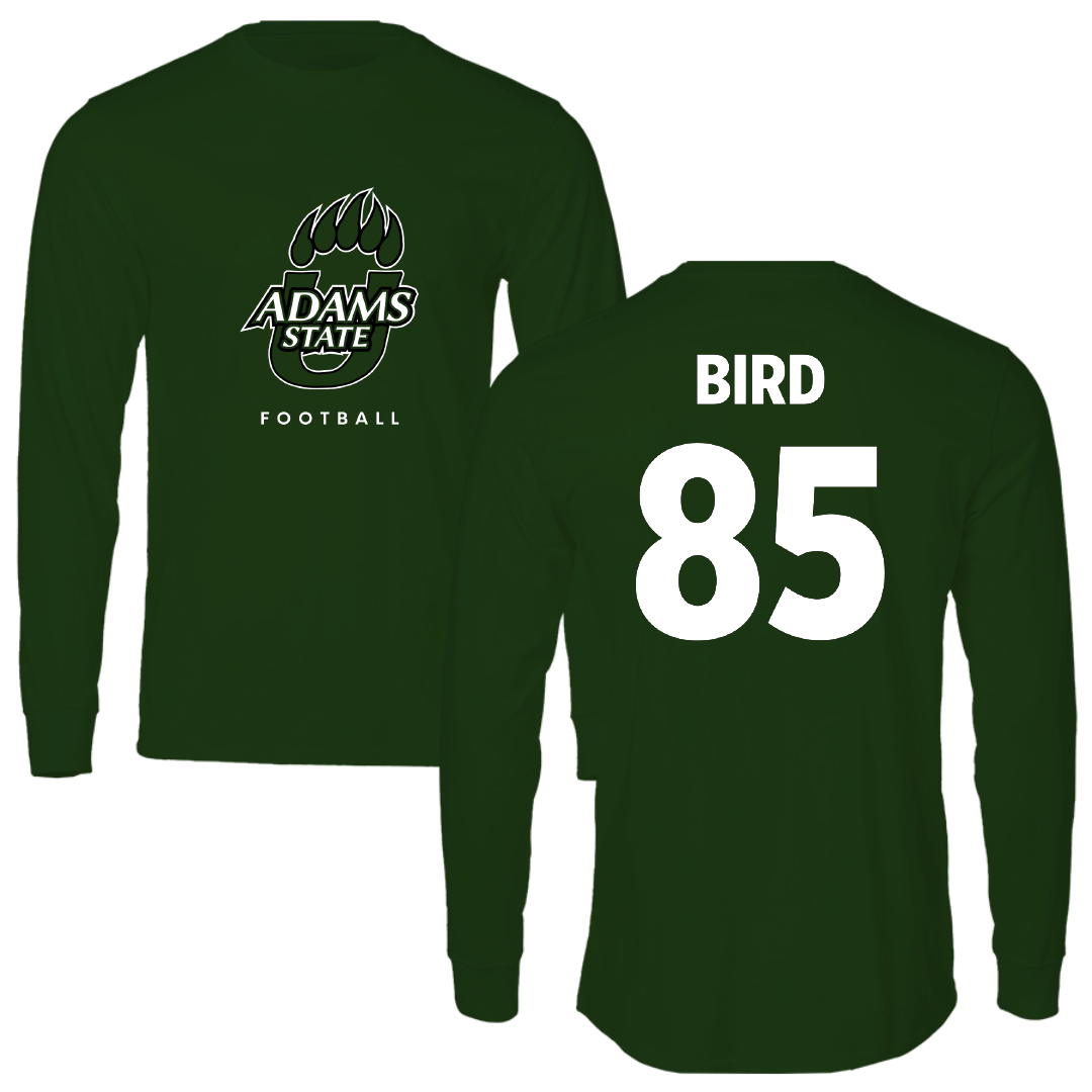 Adams State University Football Forest Green Performance Long Sleeve - #85 Ethan Bird