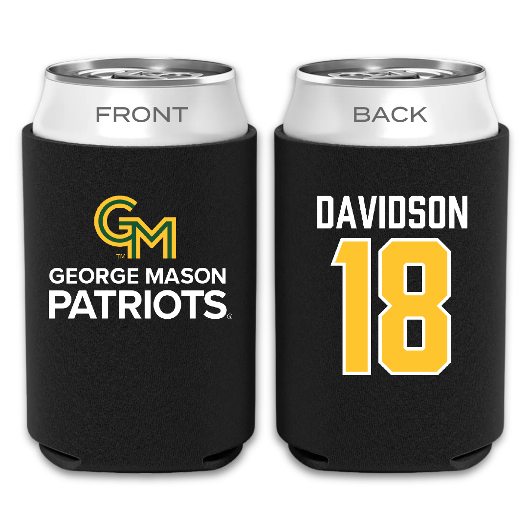 George Mason University Soccer Black Can Cooler - #18 Sophie Davidson