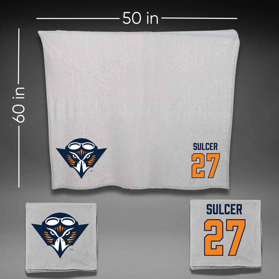 University of Tennessee at Martin Volleyball Gray Blanket - #27 Dylan Sulcer