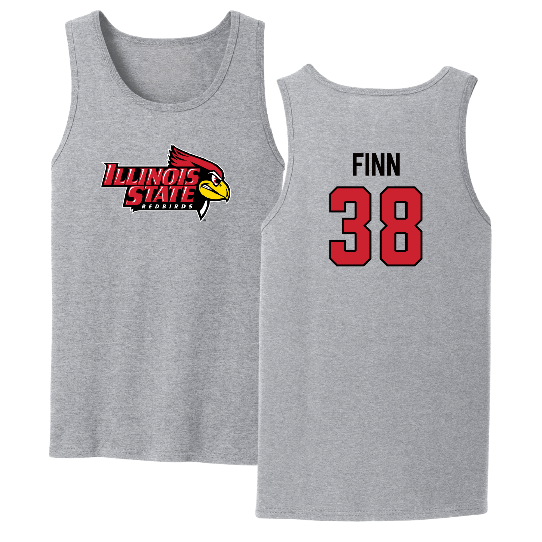 Illinois State University Baseball Sport Gray Tank Top - #38 Jack Finn