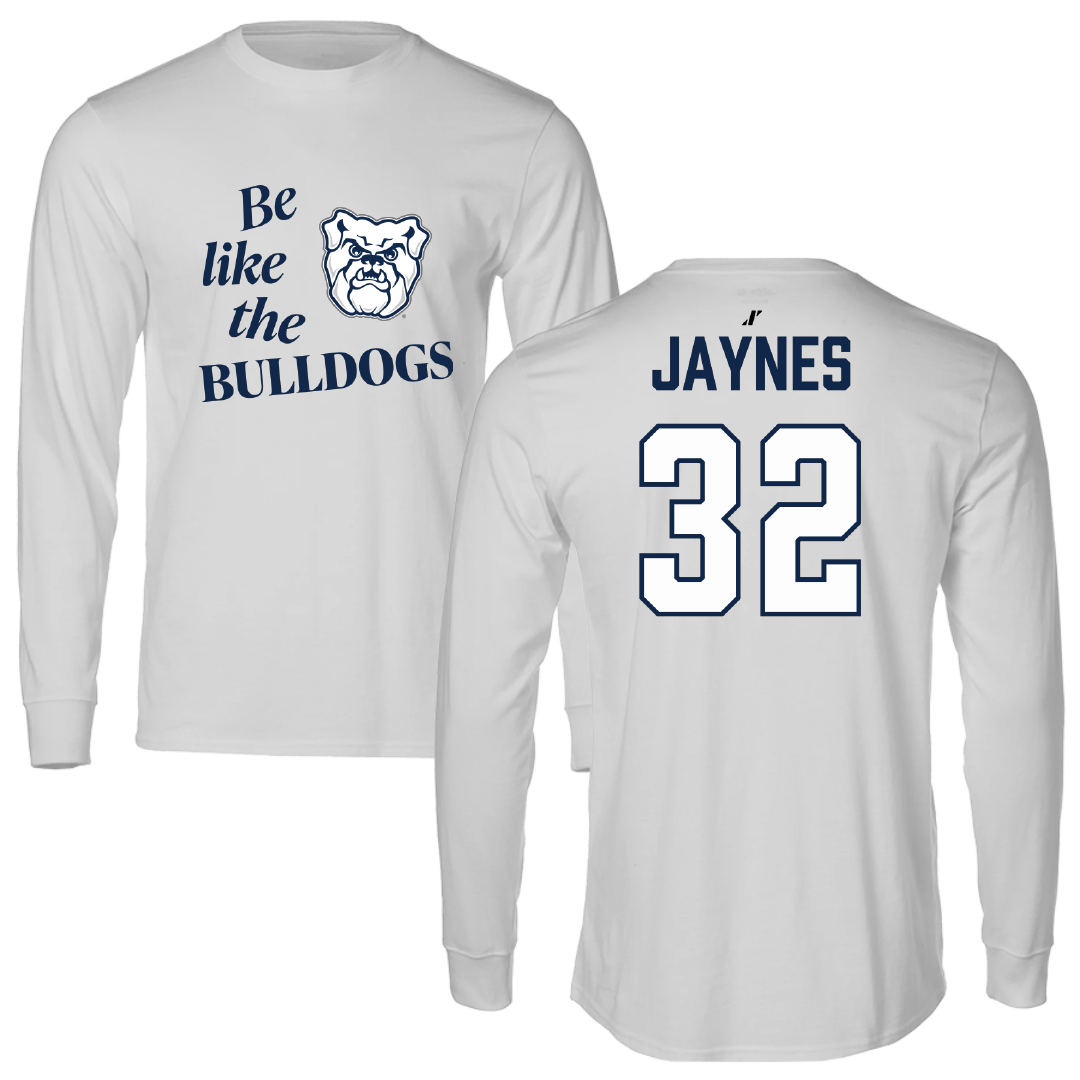 Butler University Basketball Light Gray Be Like Us Performance Long Sleeve - #32 Sydney Jaynes