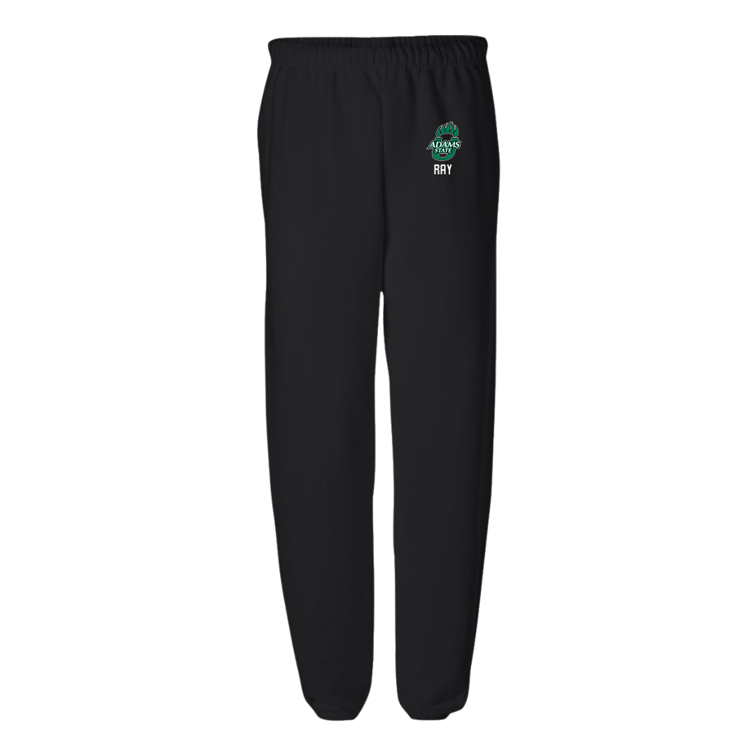 Adams State University Football Black Sweatpants - #31 Zach Ray