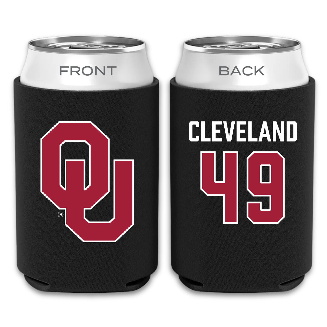 University of Oklahoma Baseball Black Can Cooler - #49 Jackson Cleveland