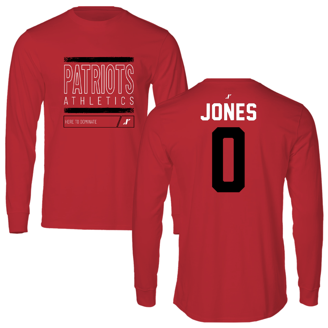 Dallas Baptist University Soccer Red Dominate Performance Long Sleeve - #0 Samantha Jones