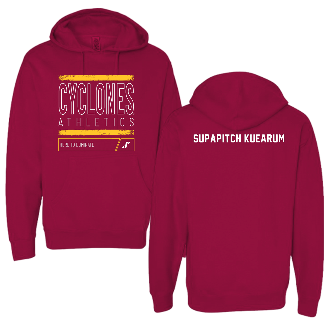 Iowa State University Tennis Cardinal Dominate Hoodie - Anna Supapitch Kuearum