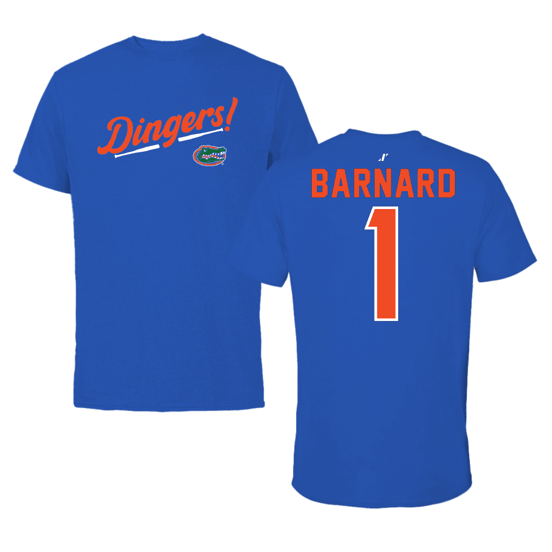 University of Florida Softball Blue Dingers Tee - #1 Brooke Barnard