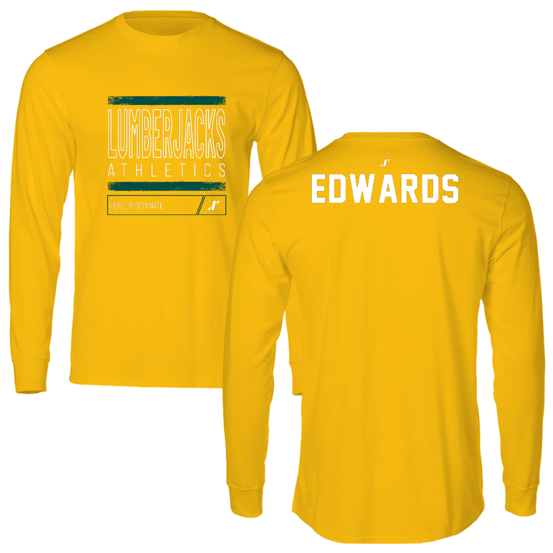 Cal Poly Humboldt Wrestling Gold Dominate Long Sleeve - Andrew Edwards