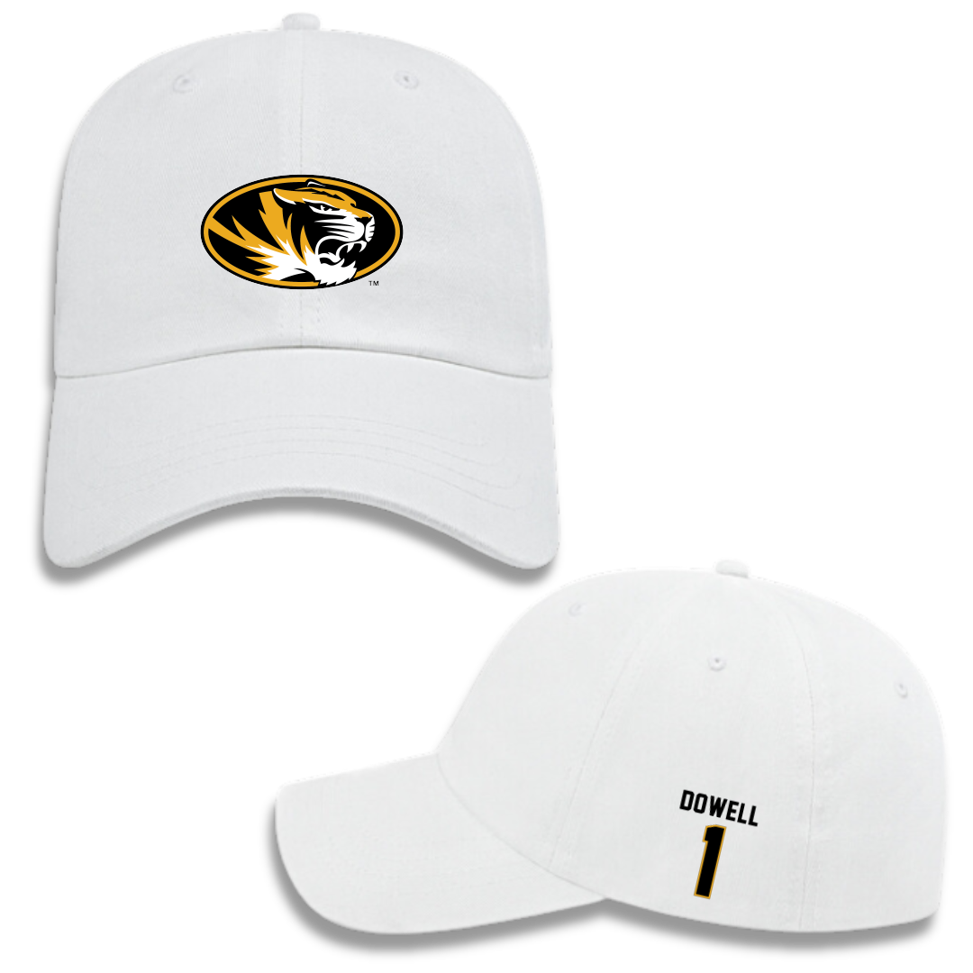 University of Missouri Basketball (W) White Hat - #1 Shannon Dowell