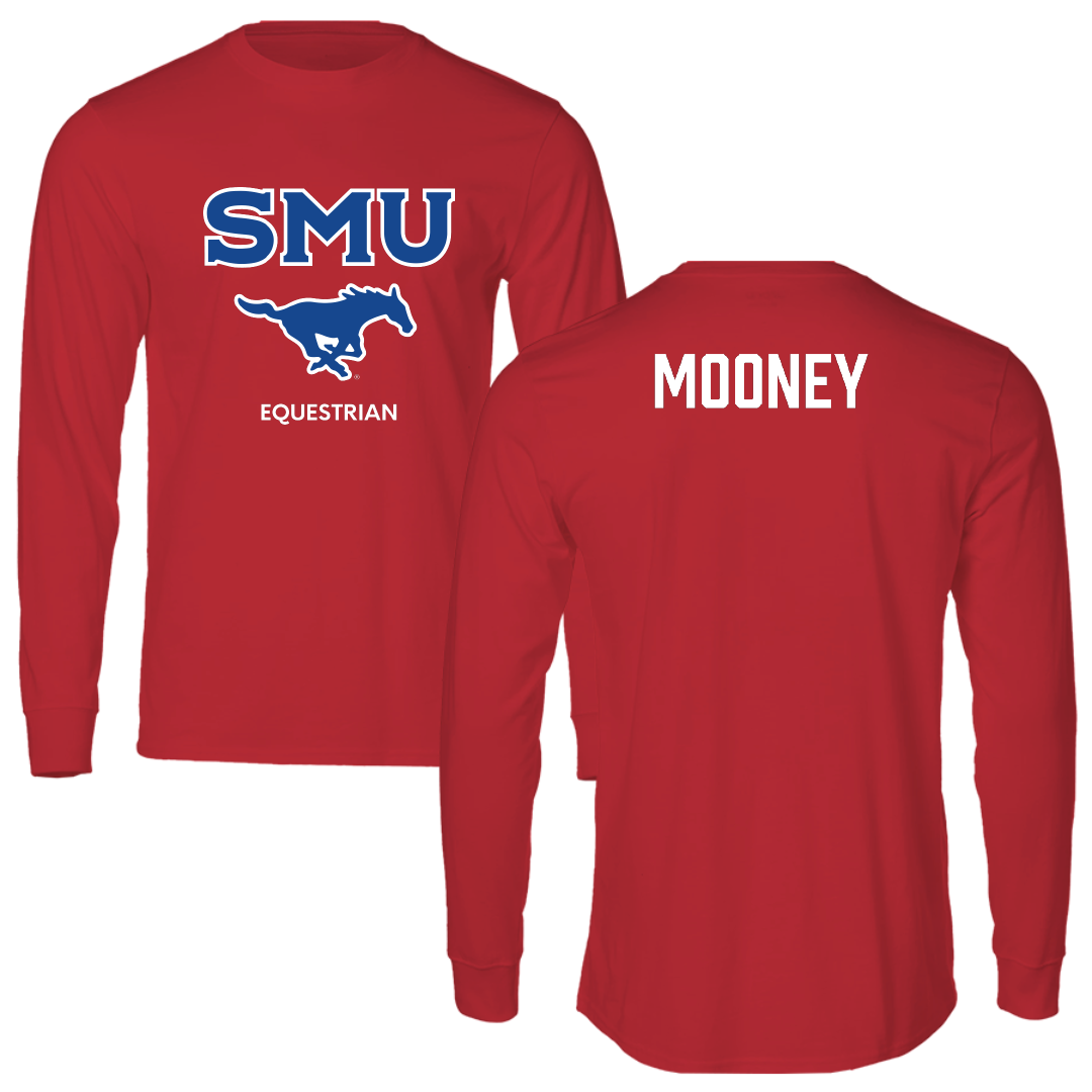 Southern Methodist University Equestrian Red Long Sleeve - Aedan Mooney
