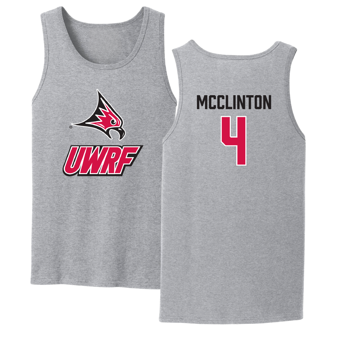 University of Wisconsin-River Falls Lacrosse Sport Gray Tank Top - #4 Aliviah McClinton