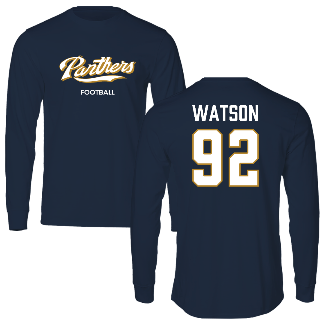 Florida International University Football Navy Performance Long Sleeve - #92 Nicholas Watson
