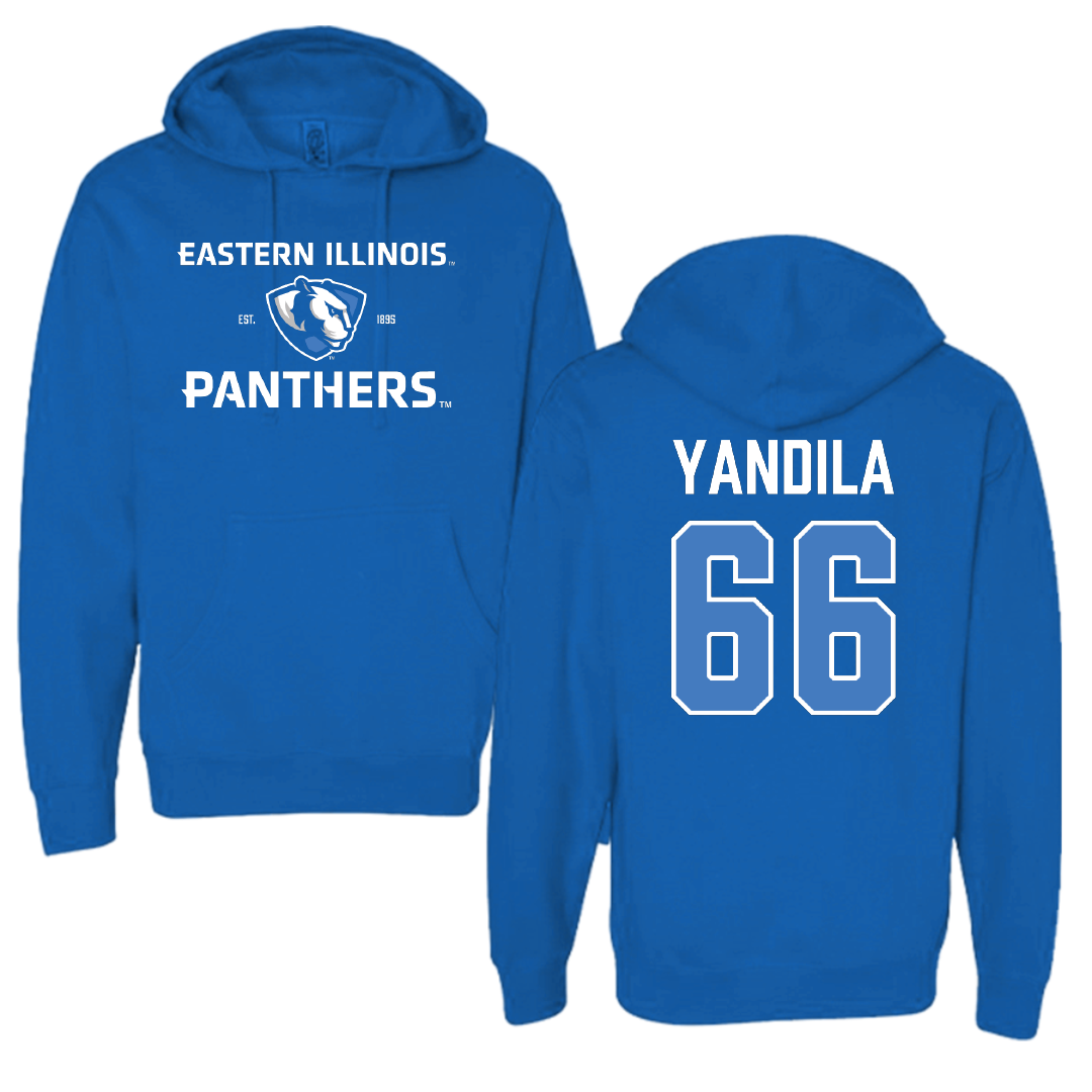 Eastern Illinois University Football Blue General Hoodie - #66 Jordan Yandila