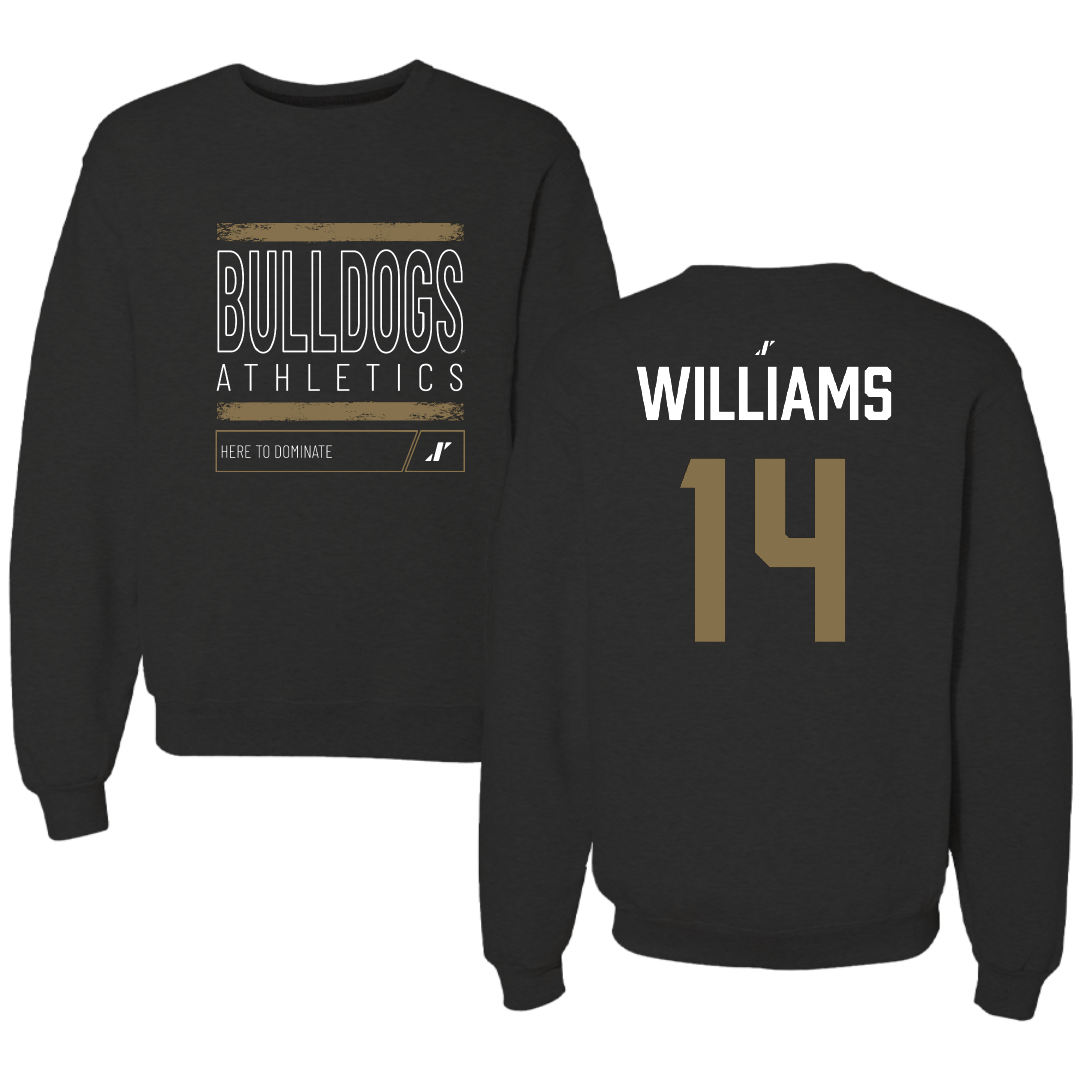Bryant University Football Black Dominate Crewneck - #14 Ryan Williams