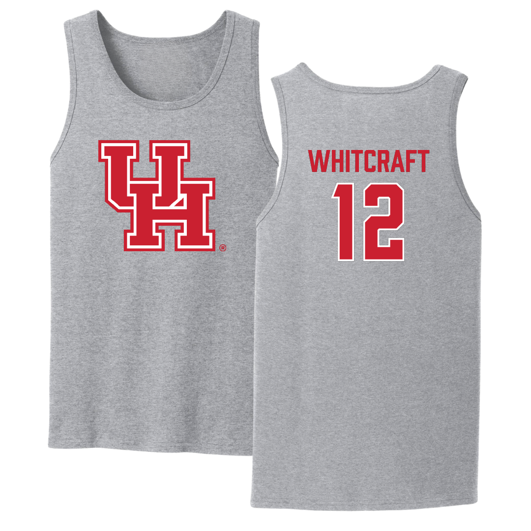 University of Houston Soccer Sport Gray Tank Top - #12 Alex Whitcraft