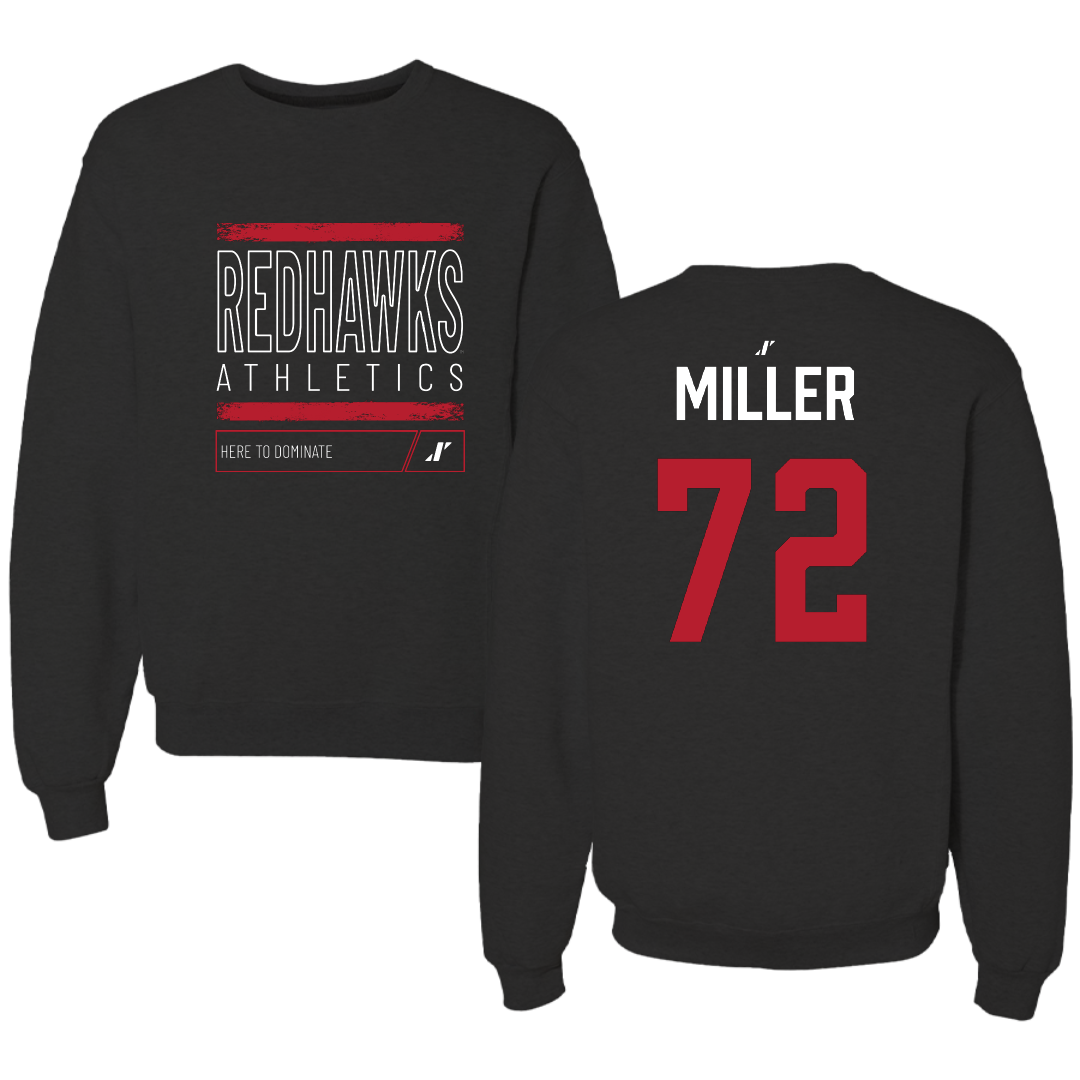 Miami University (Ohio) Softball Black Dominate Crewneck - #72 Lindsey Miller