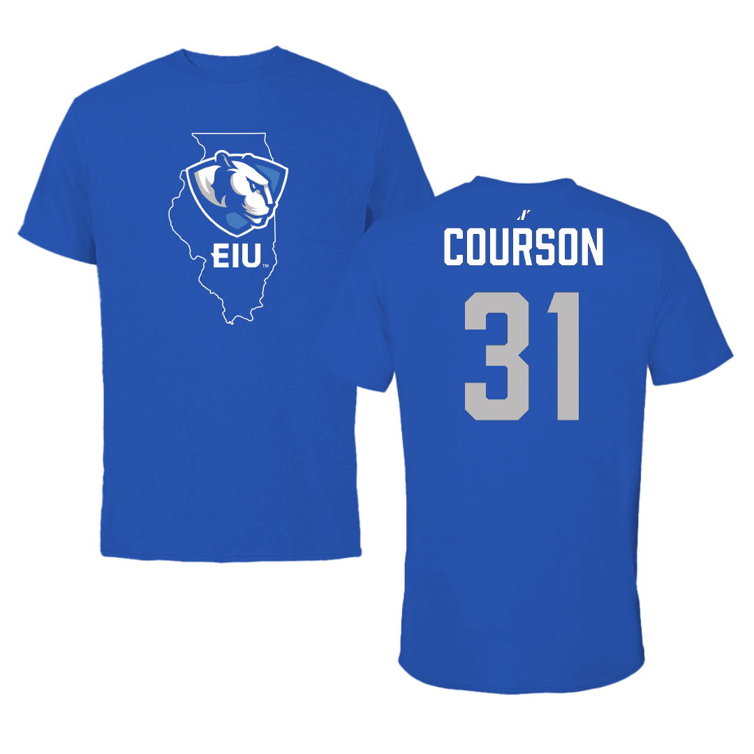 Eastern Illinois University Baseball Blue State Performance Tee - #31 Zach Courson