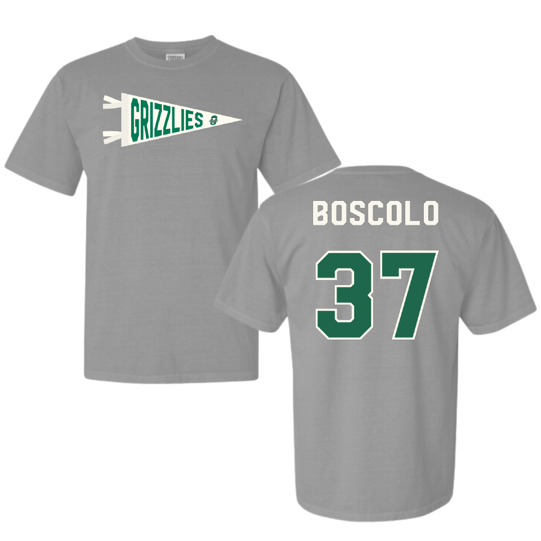 Adams State University Soccer Light Gray Pennant Comfort Colors Tee - #37 Francesco Boscolo