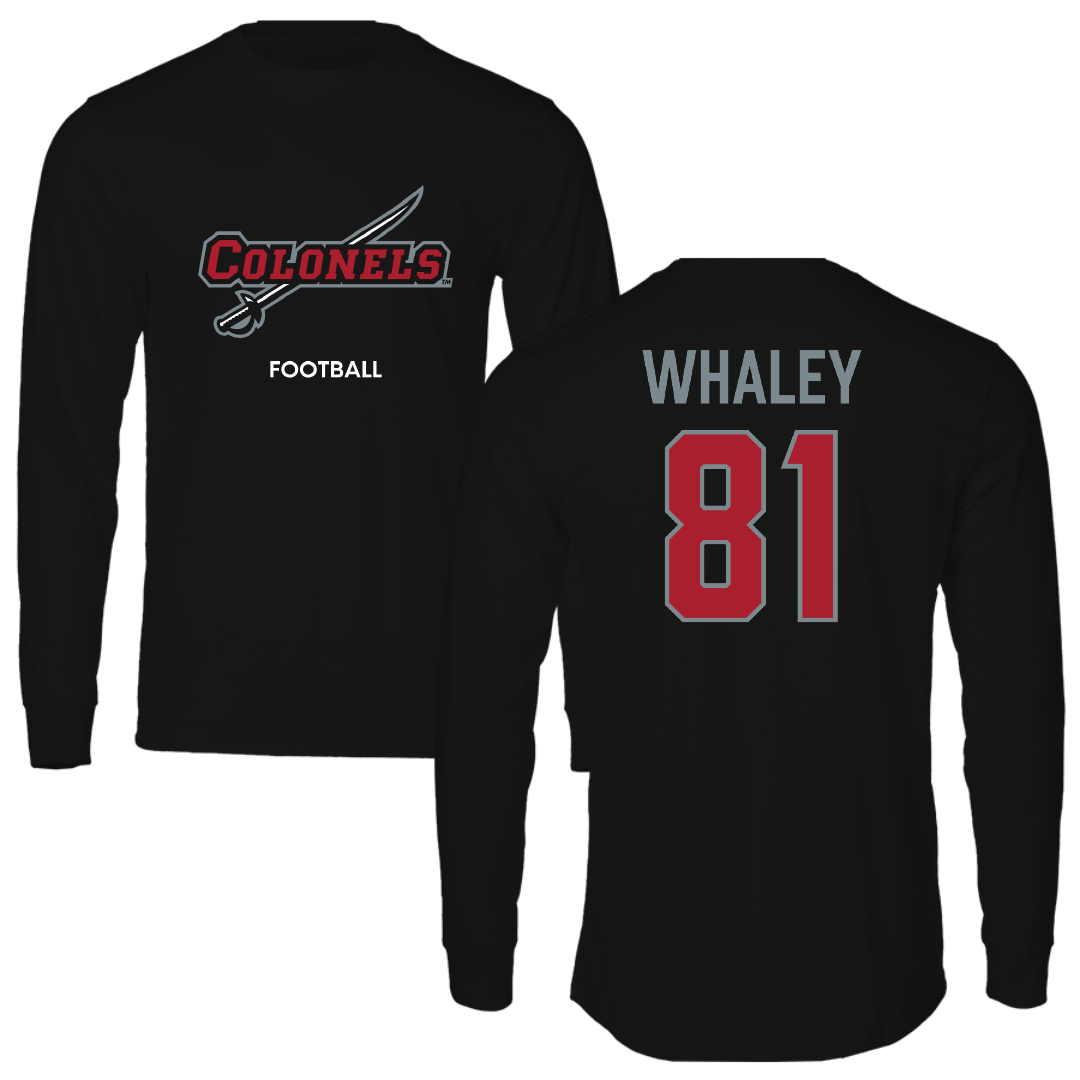 Nicholls State University Football Black Colonels Long Sleeve - #81 Treylin Whaley