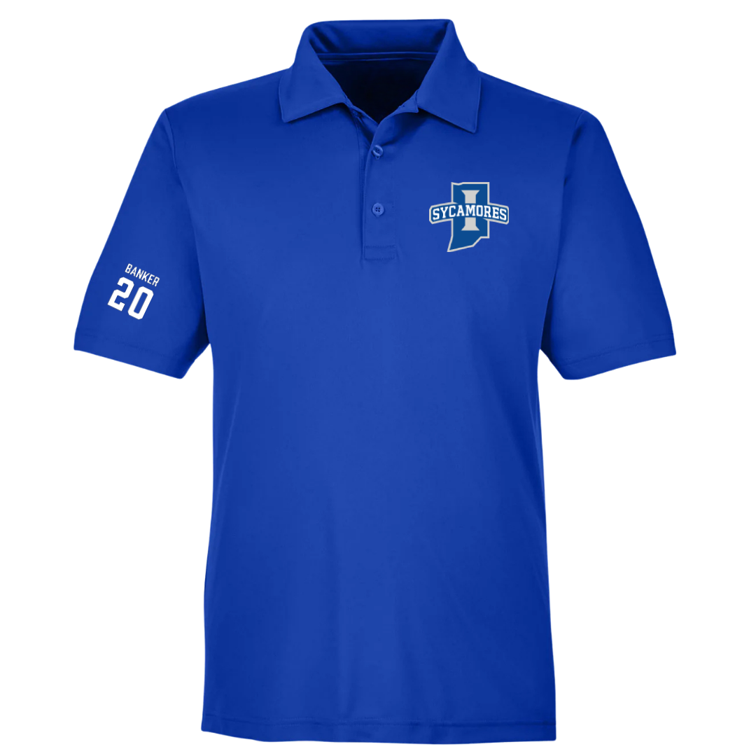 Indiana State University Baseball Blue Polo - #20 Brady Banker