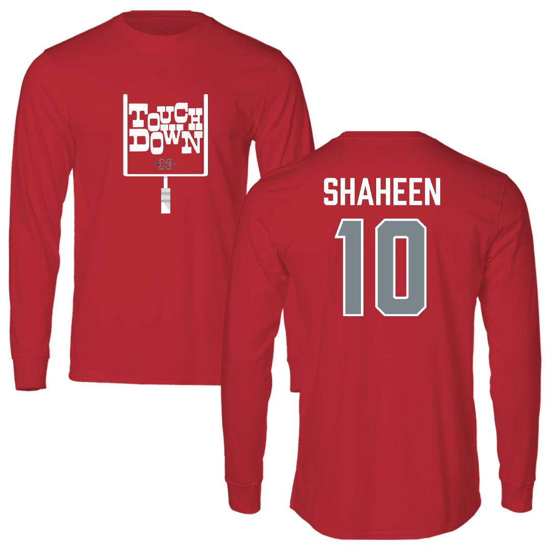 Nicholls State University Football Red Touchdown Performance Long Sleeve - #10 Hayden Shaheen