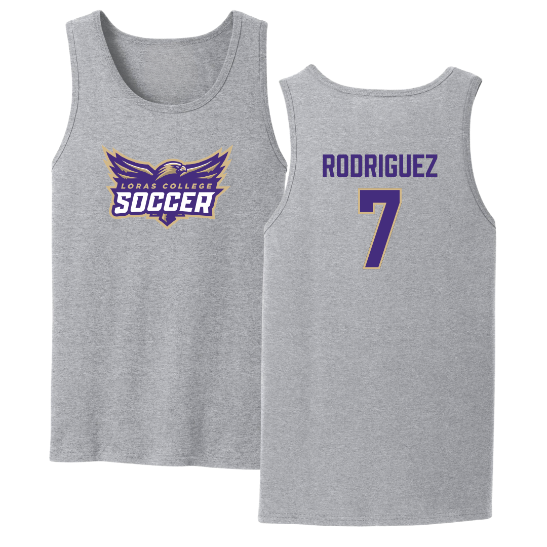 Loras College Soccer Sport Gray Tank Top - #7 Diego Rodriguez