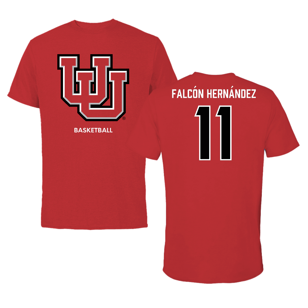 University of Utah Basketball (W) Red Performance Tee - #11 Daniela Falcón Hernández