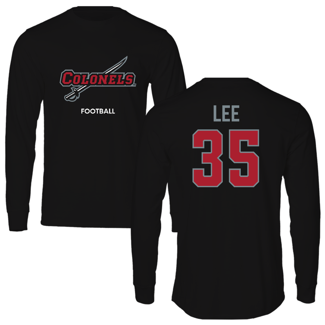 Nicholls State University Football Black Colonels Performance Long Sleeve - #35 Ethan Lee