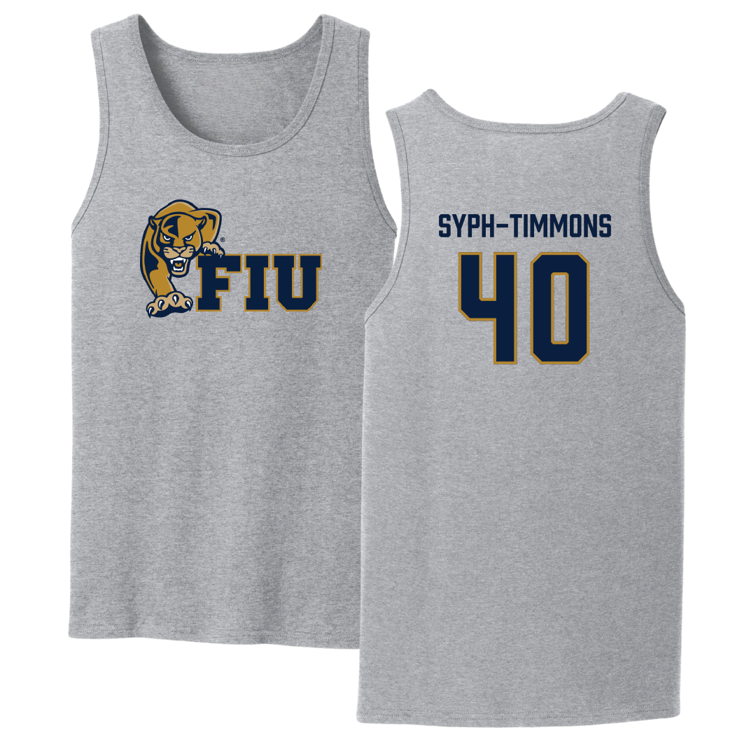 Florida International University Football Sport Gray Tank Top - #40 Orlando Syph-Timmons