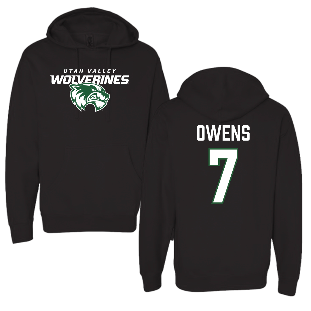 Utah Valley University Soccer Black Hoodie - #7 Mia Owens