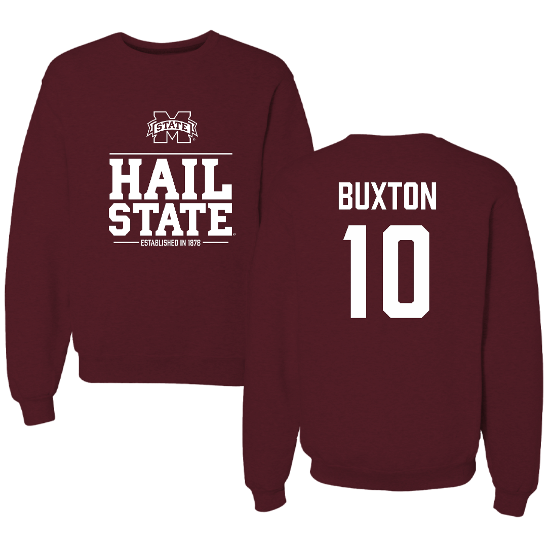 Mississippi State University Soccer Maroon General Crewneck - #10 Alivia Buxton