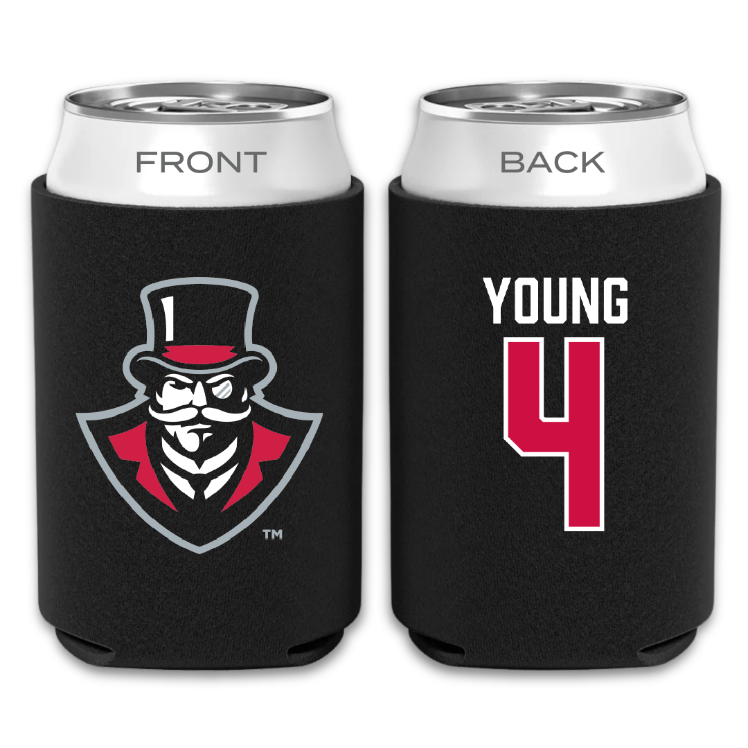 Austin Peay State University Soccer Black Can Cooler - #4 Carolyne Young