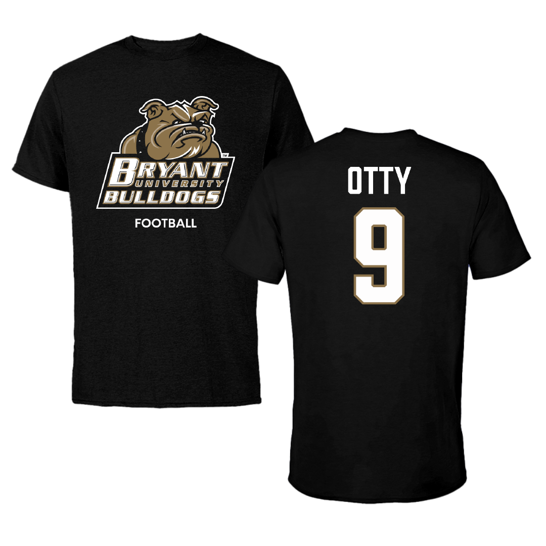 Bryant University Football Black Performance Tee - #9 Michael Otty