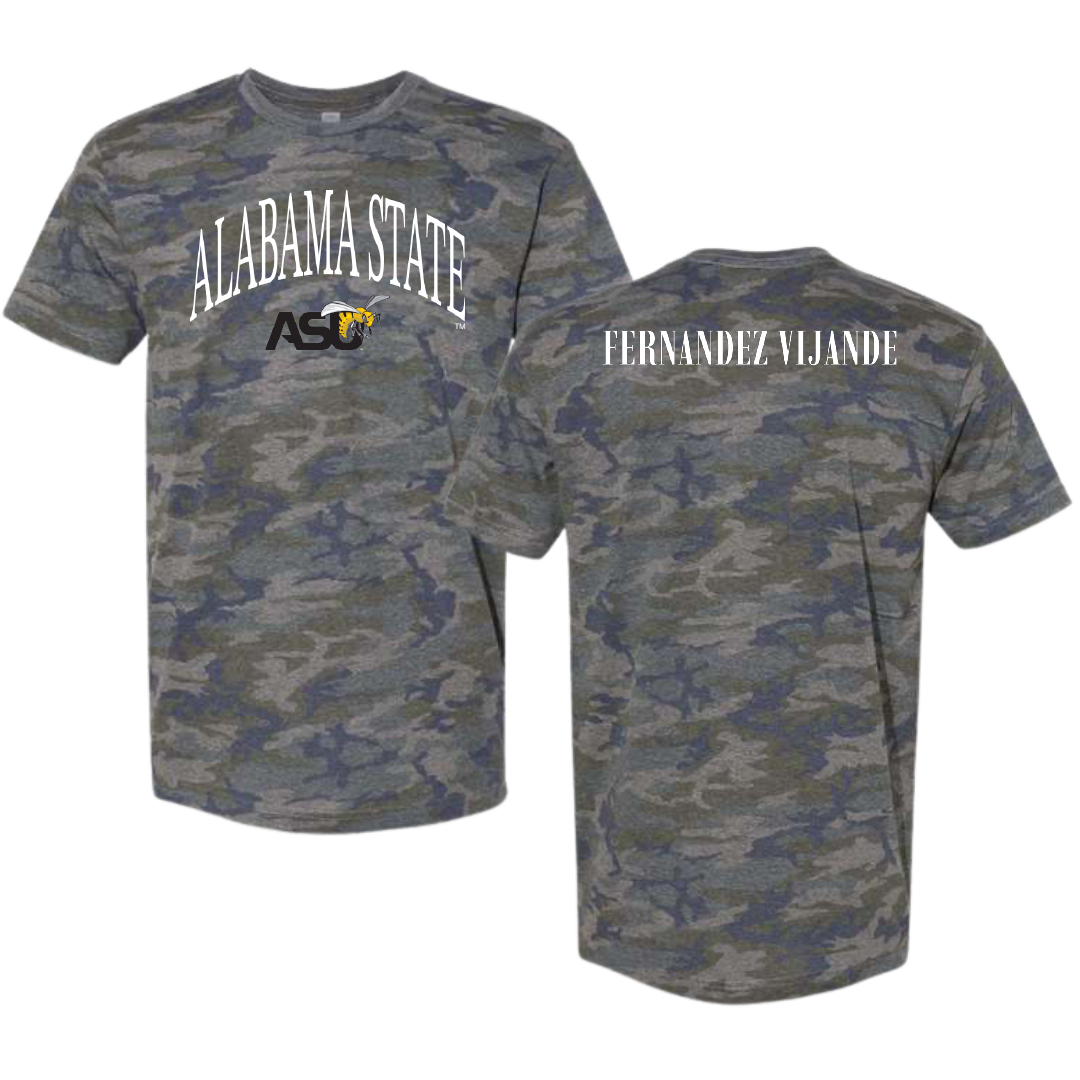 Alabama State University Golf Vintage Camo Tee - Yaiza Fernandez Vijande