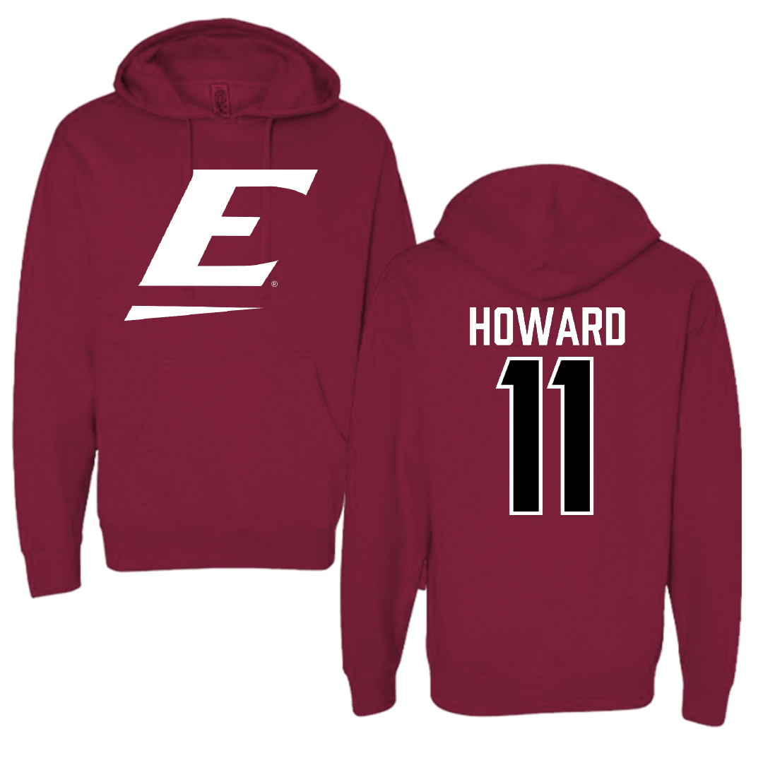 Eastern Kentucky University Football Maroon Hoodie - #11 Blake Howard