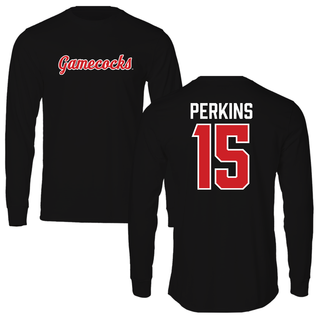 Jacksonville State University Softball Black Performance Long Sleeve - #15 Abbi Perkins