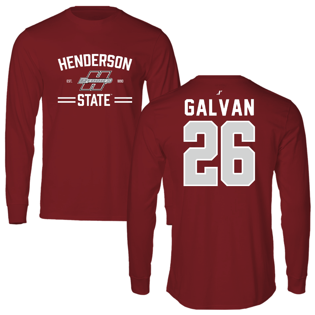 Henderson State University Baseball Cardinal General Long Sleeve - #26 Alex Galvan